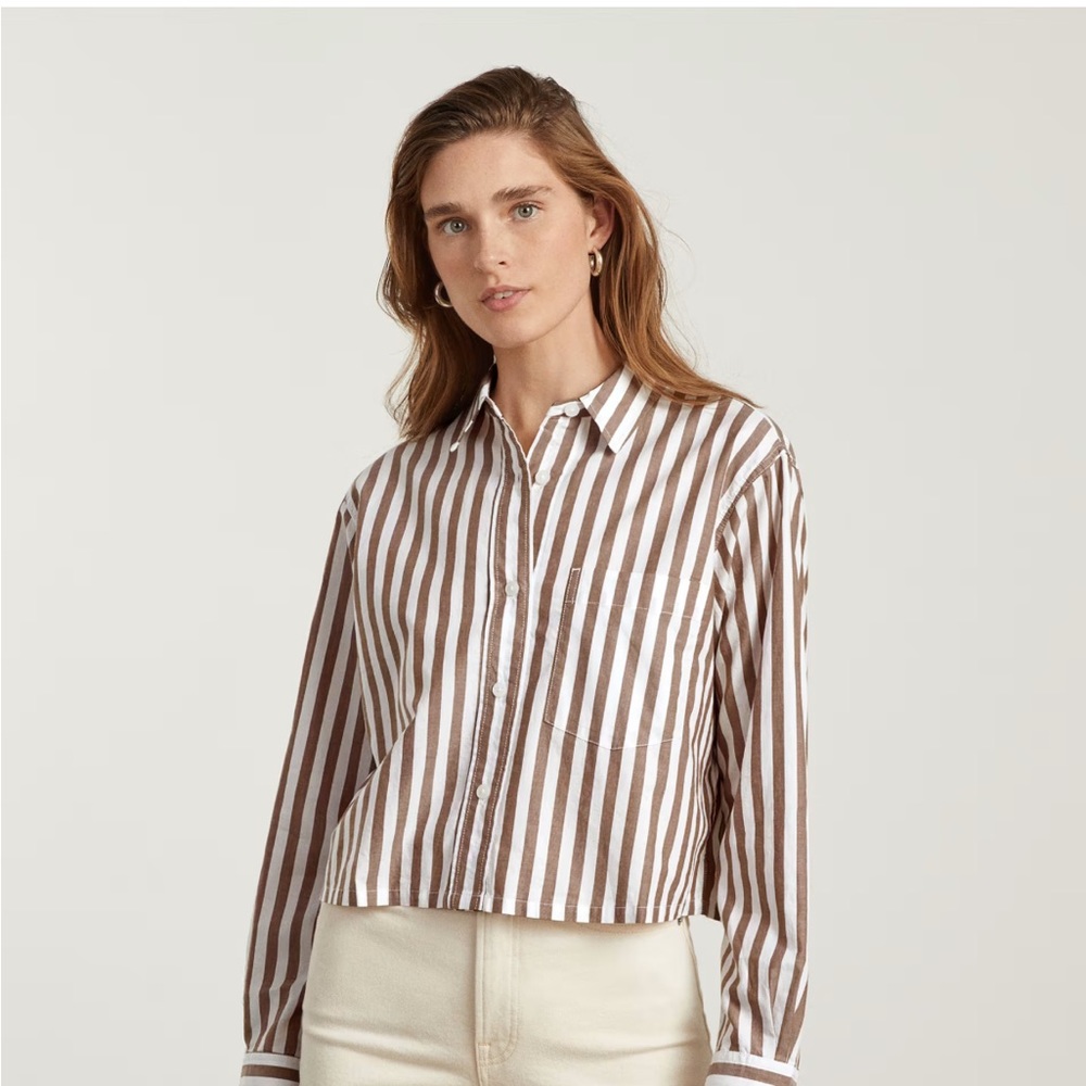 Everlane Cropped Button up